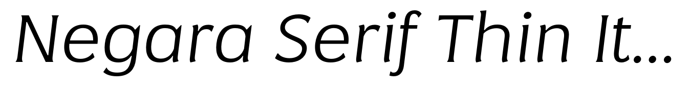 Negara Serif Thin Italic